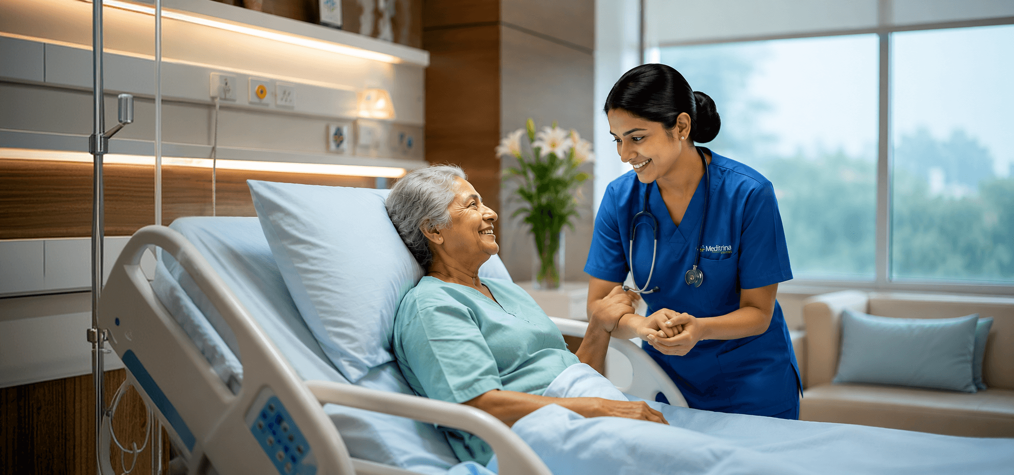 Nurse providing patient-first care at Meditrina Hospitals