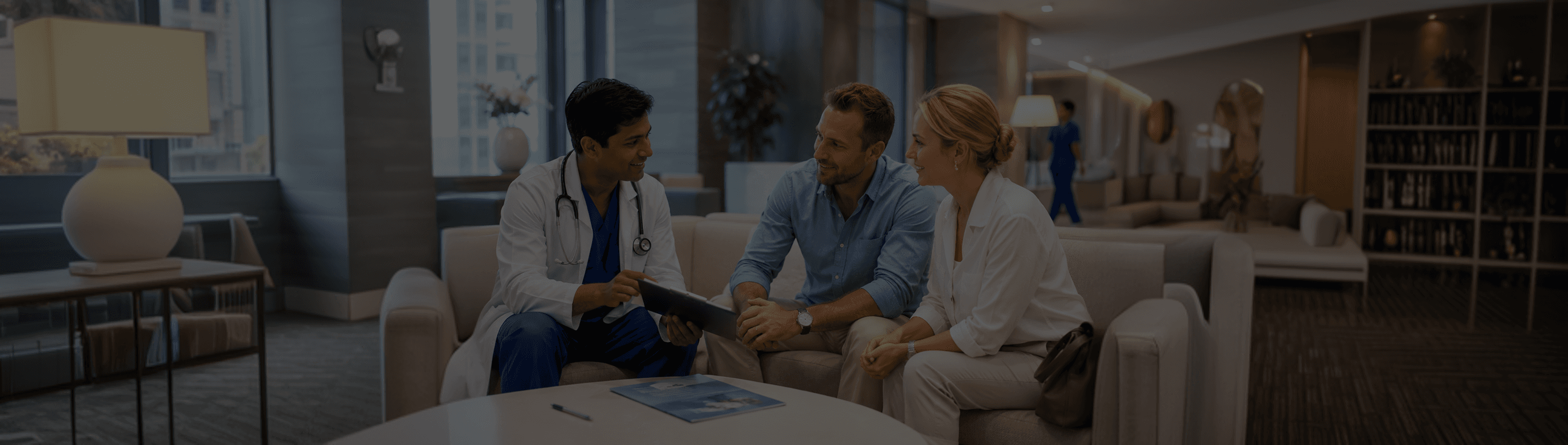Doctor consulting international patients at Meditrina Hospitals