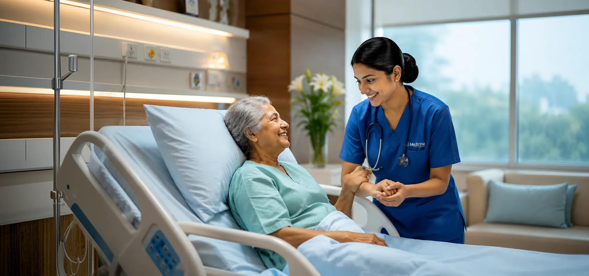Nurse providing patient-first care at Meditrina Hospitals